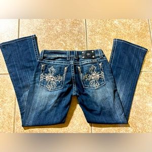 Miss Me Bling Cross Pocket Signature boot Size 28